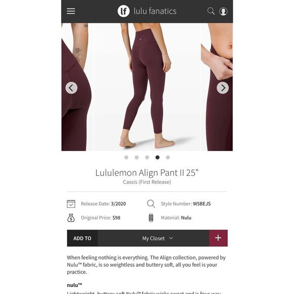 Lululemon Womens Align Leggings Size 10 - Picture 10 of 11